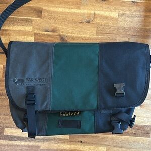 Timbuk2 Black, Dark Green, and Dark Grey Messenger Bag